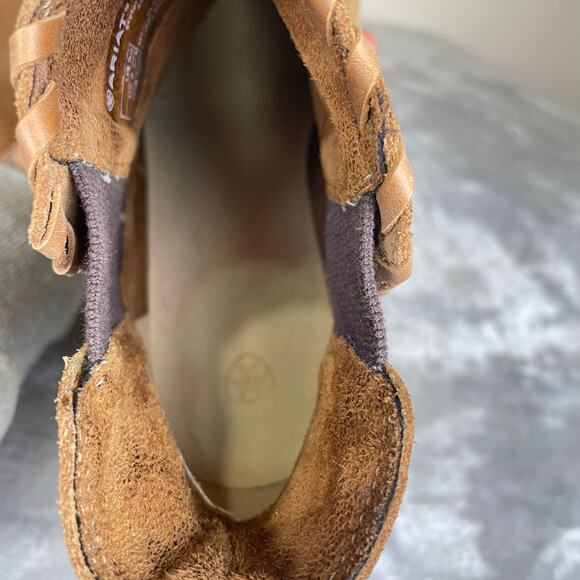 Ariat Womens Booties Sz 9 Belle Brown Suede Wedge Chunky Platform Boho Western - Picture 8 of 9